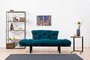 Atelier Del Sofa Sofá-Cama de 2 Plazas Nitta - Azul Petróleo